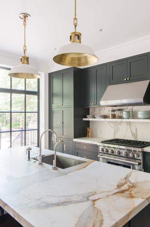 Mixed metals in a new build kitchen.