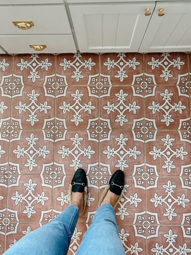 Peel & Stick floor tiles.